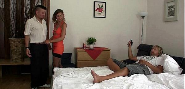  Hot threesome in a hotel room